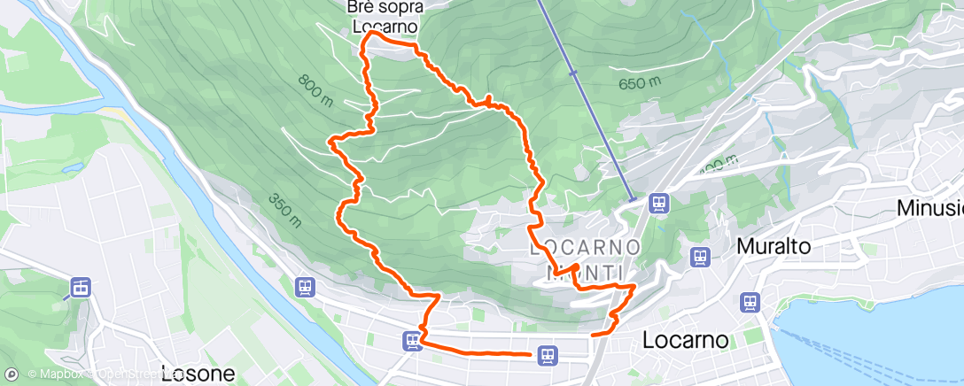 Карта физической активности (Piccolo Monte Bre)