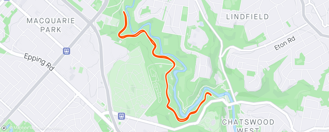 Map of the activity, Morning Run