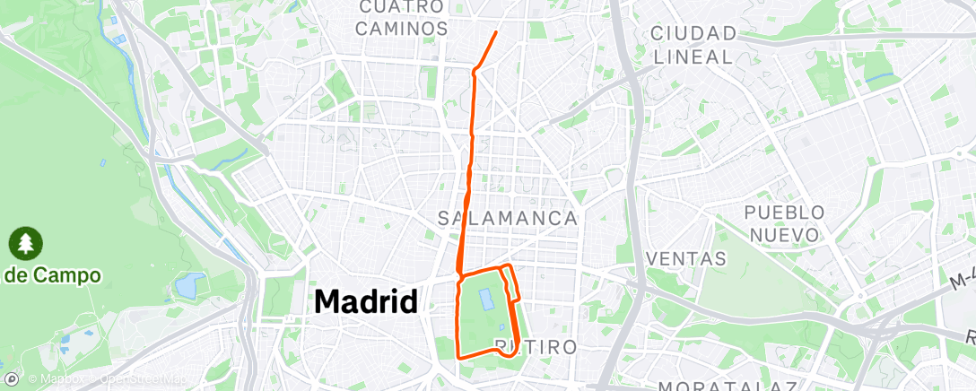 Map of the activity, Social Run