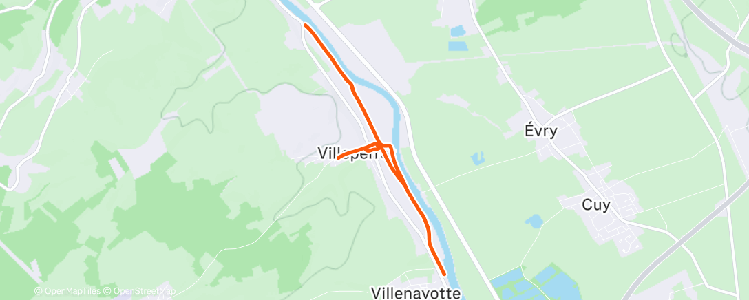 Map of the activity, Lunch Ride