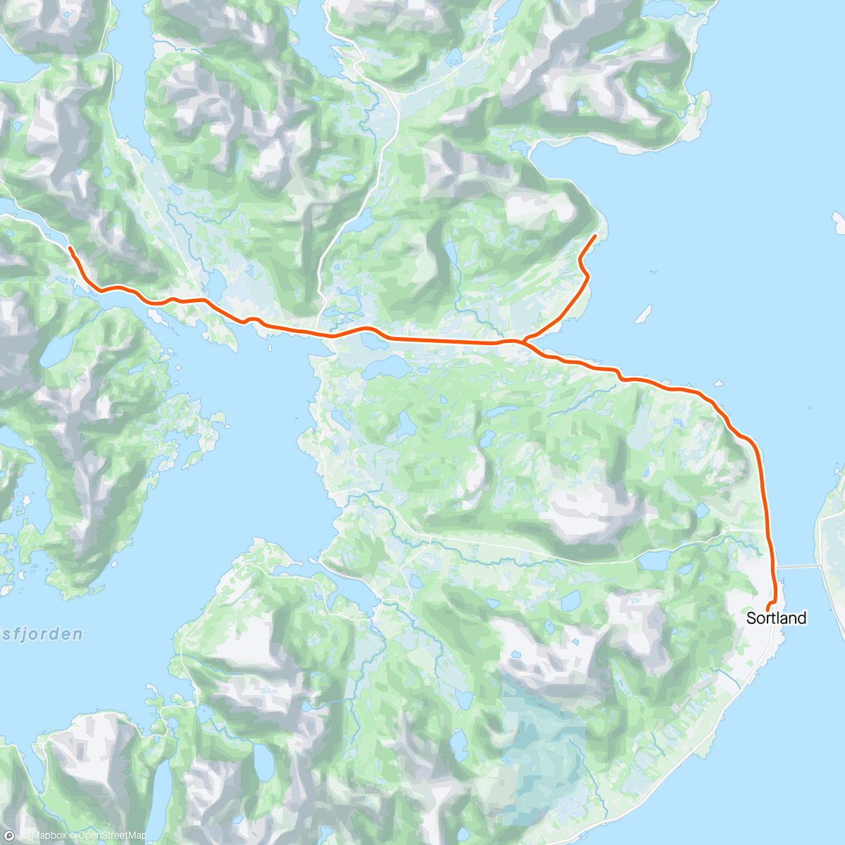 Map of the activity, Afternoon Ride