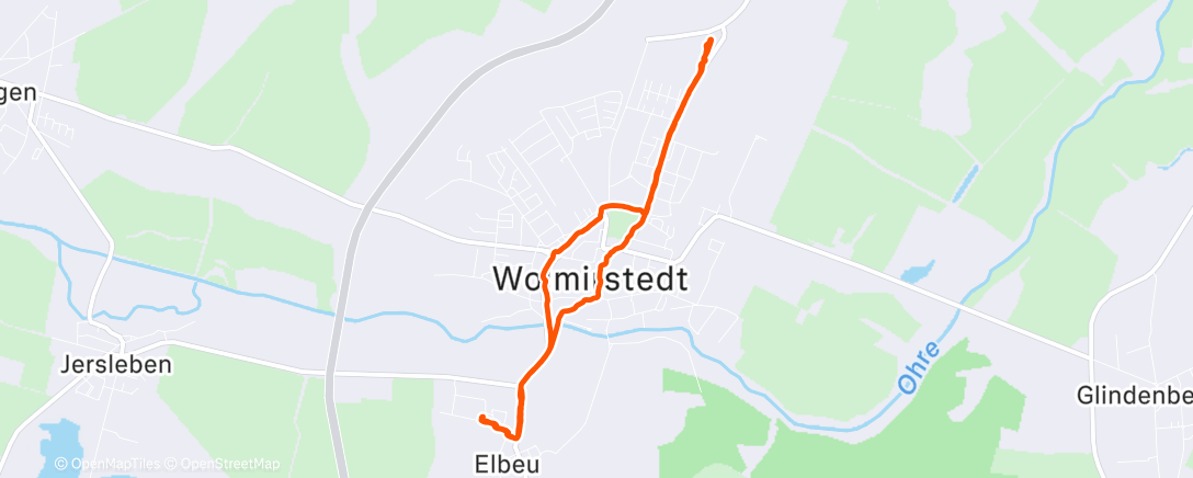 Map of the activity, Spaziergang am Nachmittag