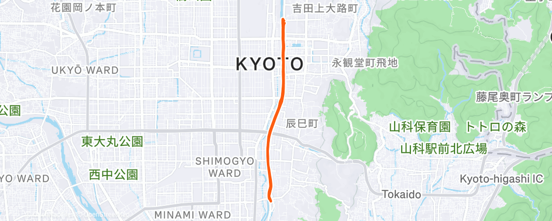 Map of the activity, 朝のランニング