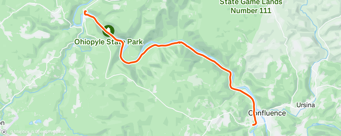 Map of the activity, Day 2 Gap Afternoon Ride
