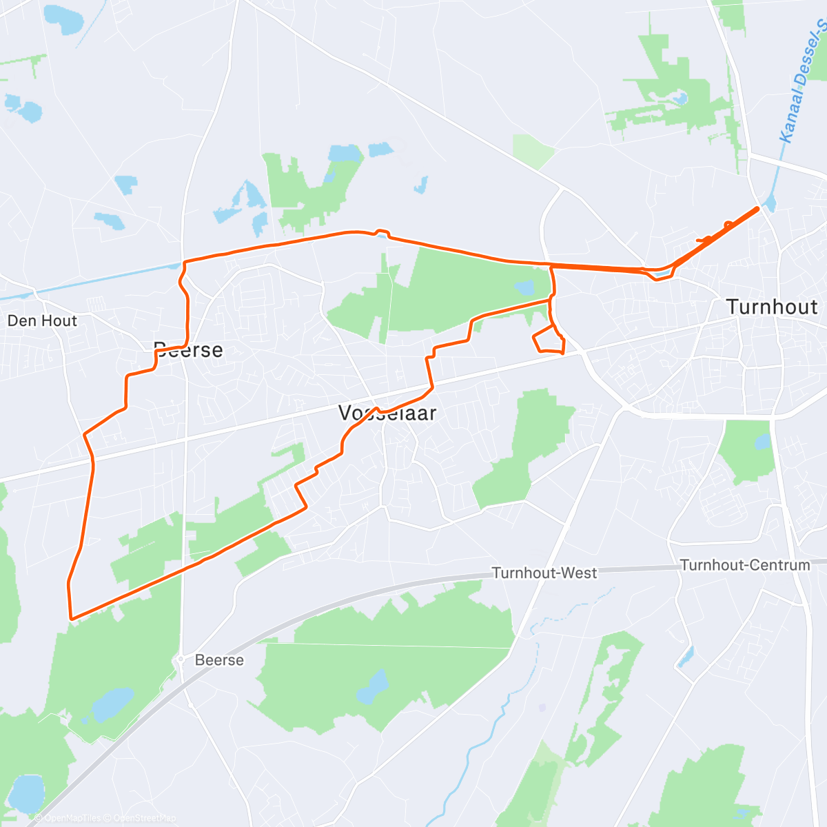 Map of the activity, Afternoon Ride