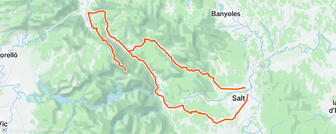 Map of the activity, Pedalata mattutina
