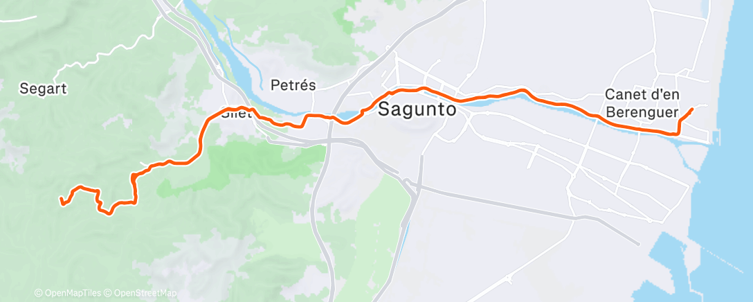 Map of the activity, De vuelta por la terreta !  Como echaba de menos la brisa canetera …🤣😅