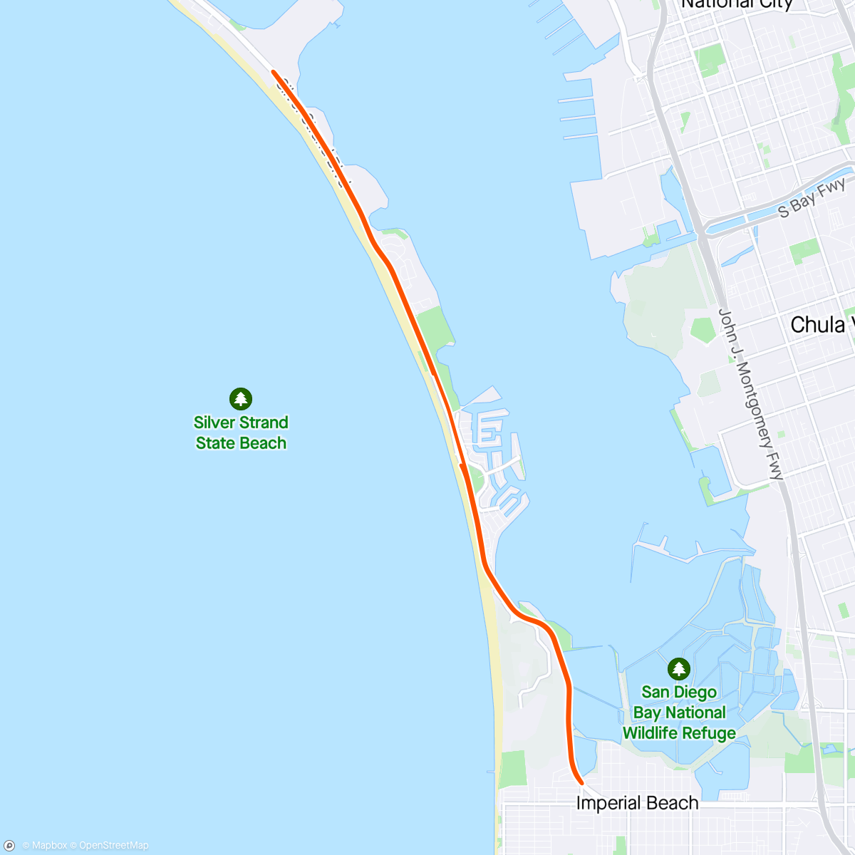 Map of the activity, ROUVY - San Diego Bay | USA