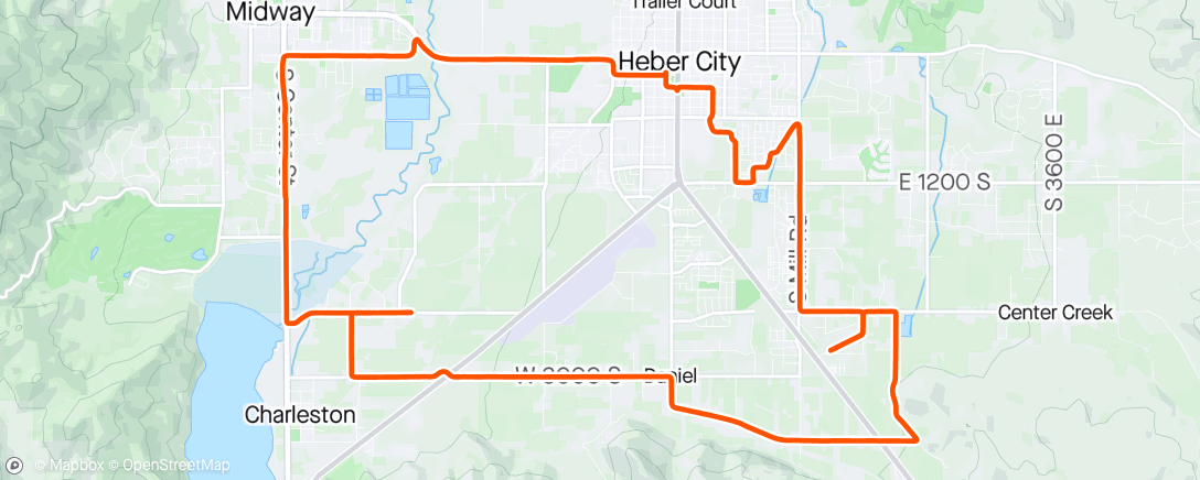 Map of the activity, Monday Evening Cycle