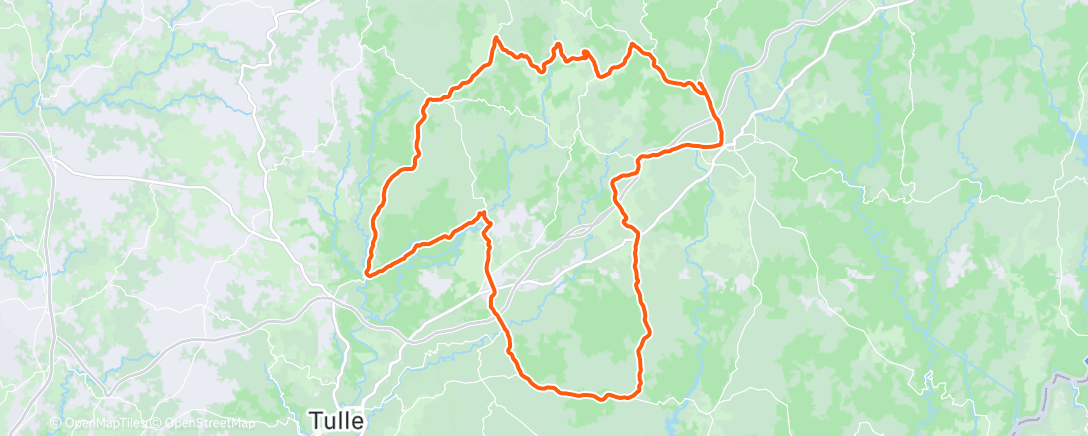 Map of the activity, Sortie vélo le midi