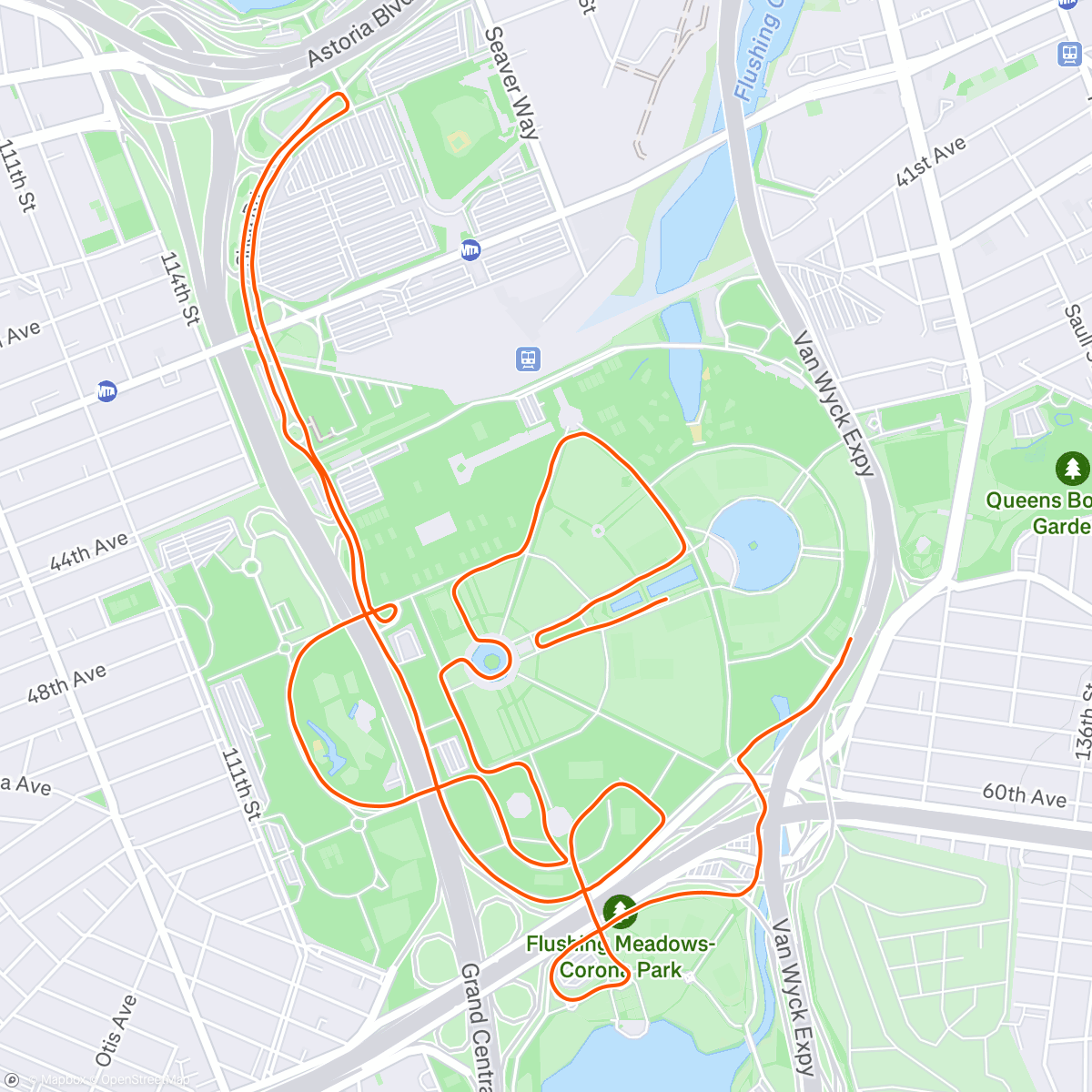 Map of the activity, Queens 10K