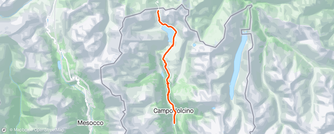 Map of the activity, ROUVY - Passo dello Spluga