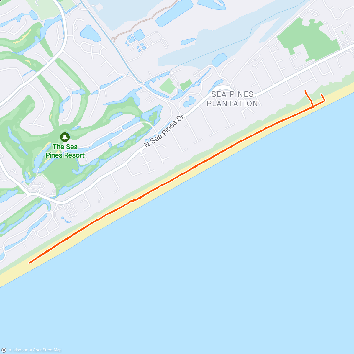 Mapa de la actividad, Hardcore Beach Ride