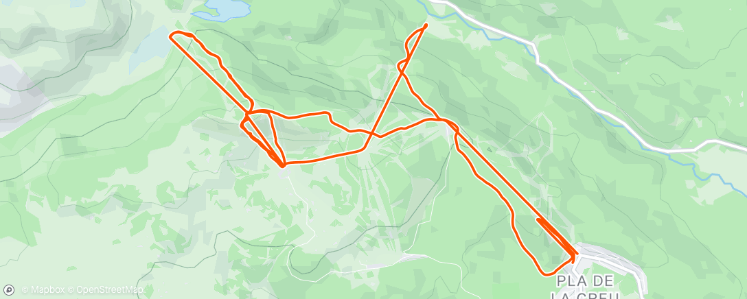 Map of the activity, Ski alpin le matin con el padre y el hermano