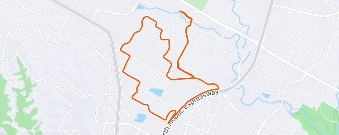 Map of the activity, Morning Run