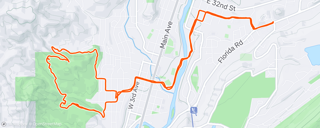 Map of the activity, Afternoon Ride