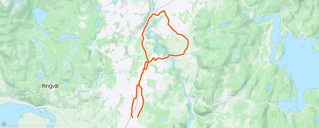 Map of the activity, Rundtur via Sluppen