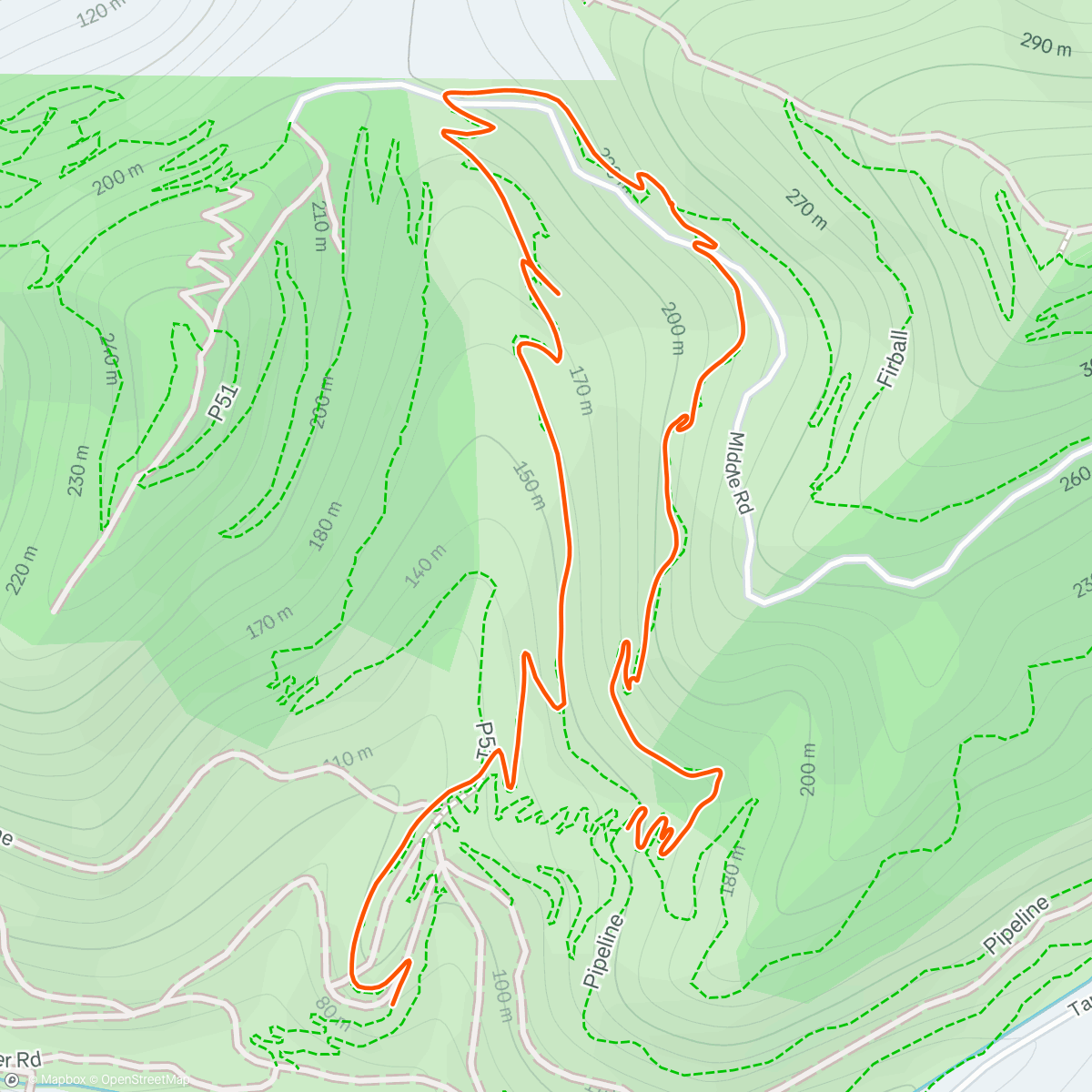 Mapa de la actividad, Christmas ride