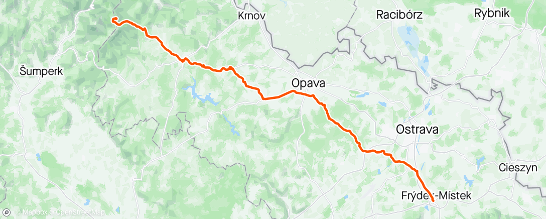 Map of the activity, Morning Praděd ⛰️☕️ Ride