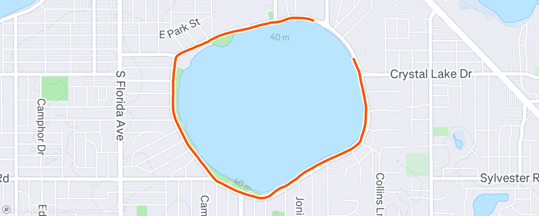 Map of the activity, Morning Run