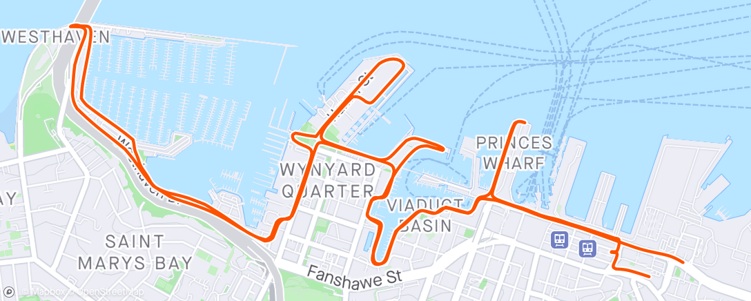Map of the activity, Sea side spin