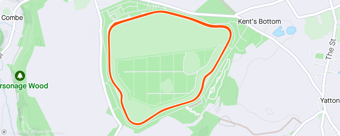 Map of the activity, Blustery Combe - didn’t rain until last lap, so decent session