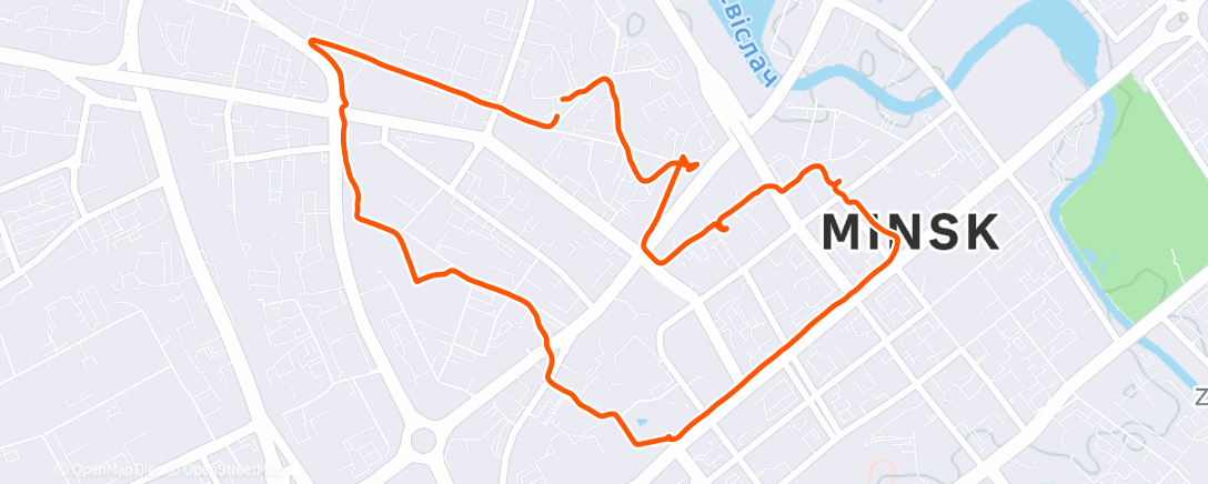 Map of the activity, Дневная прогулка