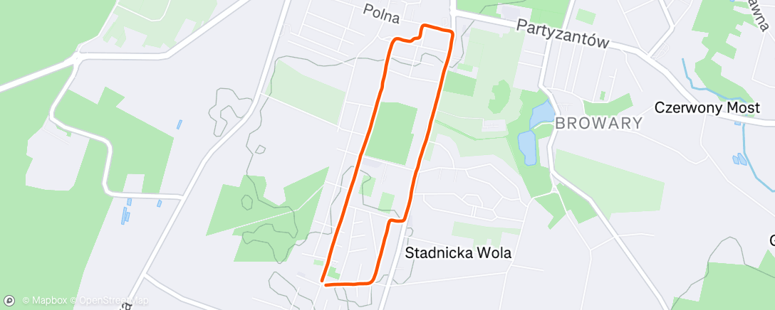 Map of the activity, Morning Run