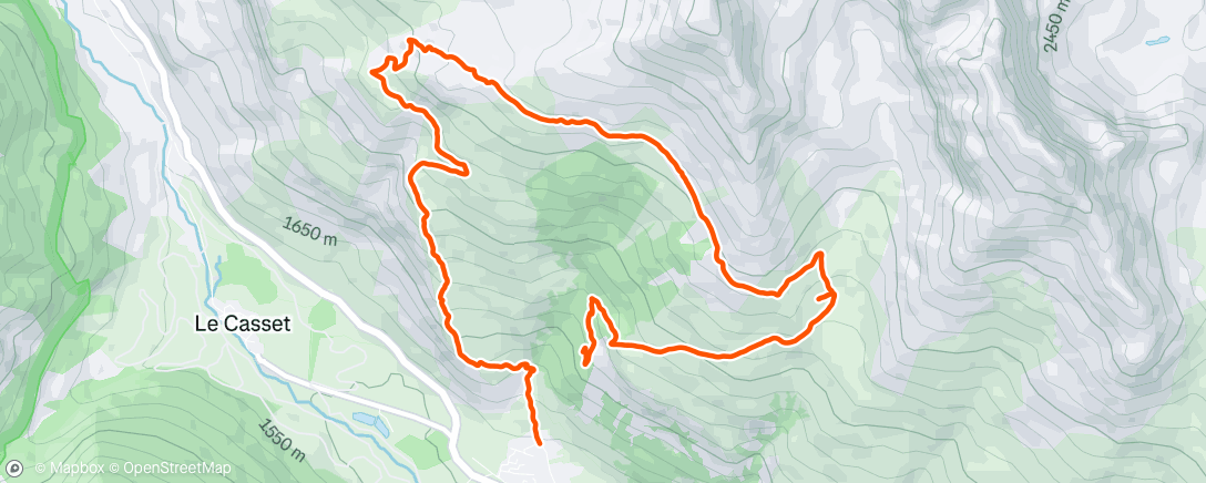 Map of the activity, Reco rando vitalité en mode trail