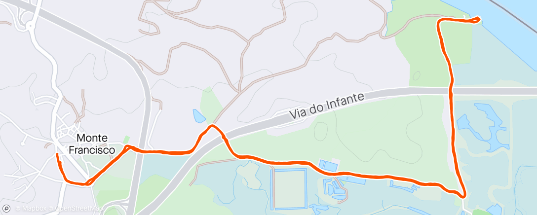 Map of the activity, Caminhada para terminar o dia 💪💪