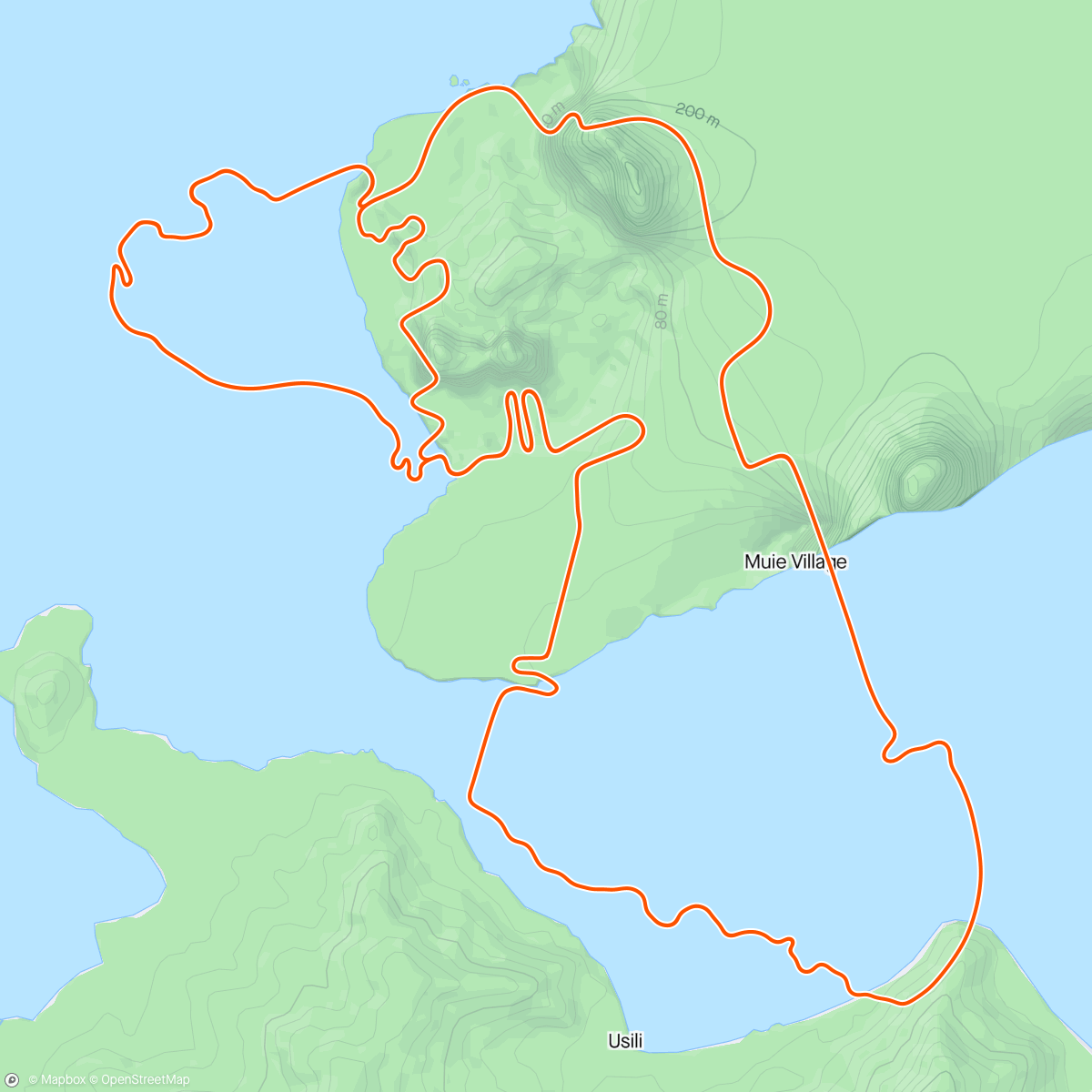 Map of the activity, Zwift - 1,5h mit 4 x 2 EB + 4 x 3 GA2 in Watopia