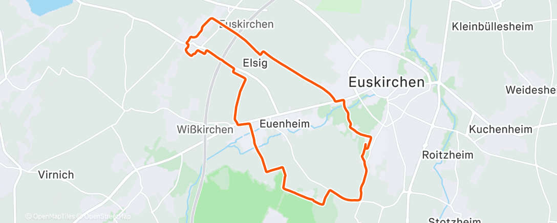 Map of the activity, Grüße an alle Morgenläufer