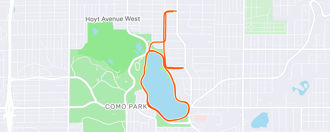 Map of the activity, Morning Run