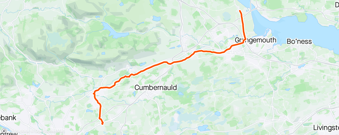 Map of the activity, First commute into work for a while