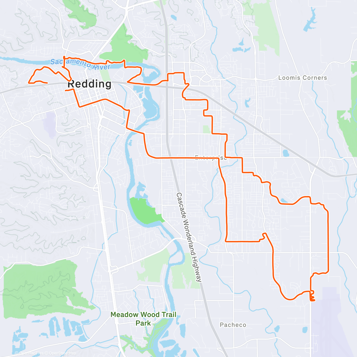Map of the activity, 3/4 length bibs on the commute home be like...