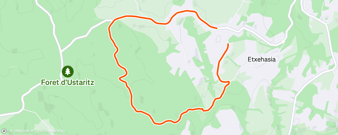 Map of the activity, Lunch Trail Run