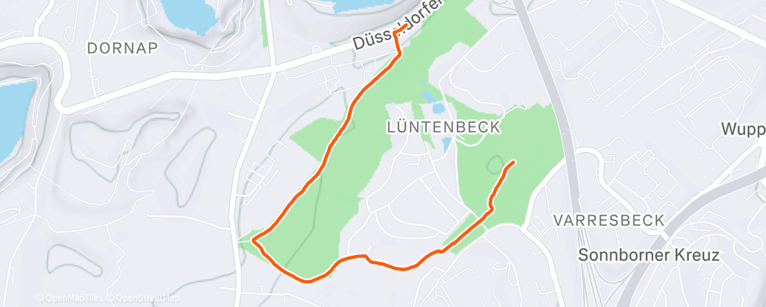 Map of the activity, Lauf am Mittag