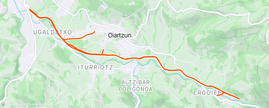 Map of the activity, Carrera de mañana