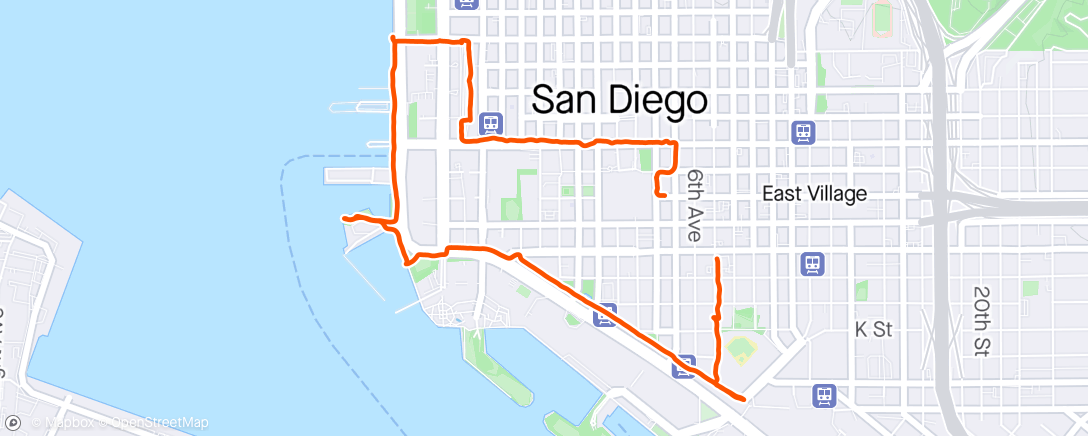 Map of the activity, San Diego