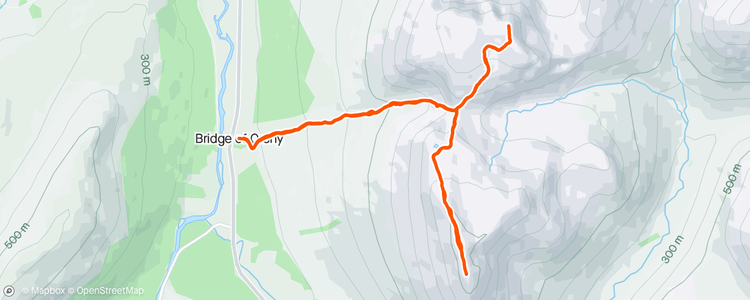 Map of the activity, Bridge of Orchy munros