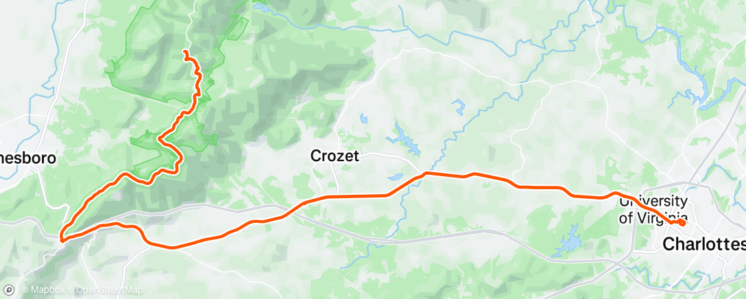 Map of the activity, Morning Hike