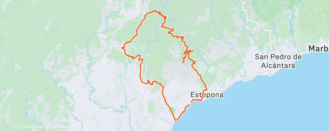 Map of the activity, December rides are changed