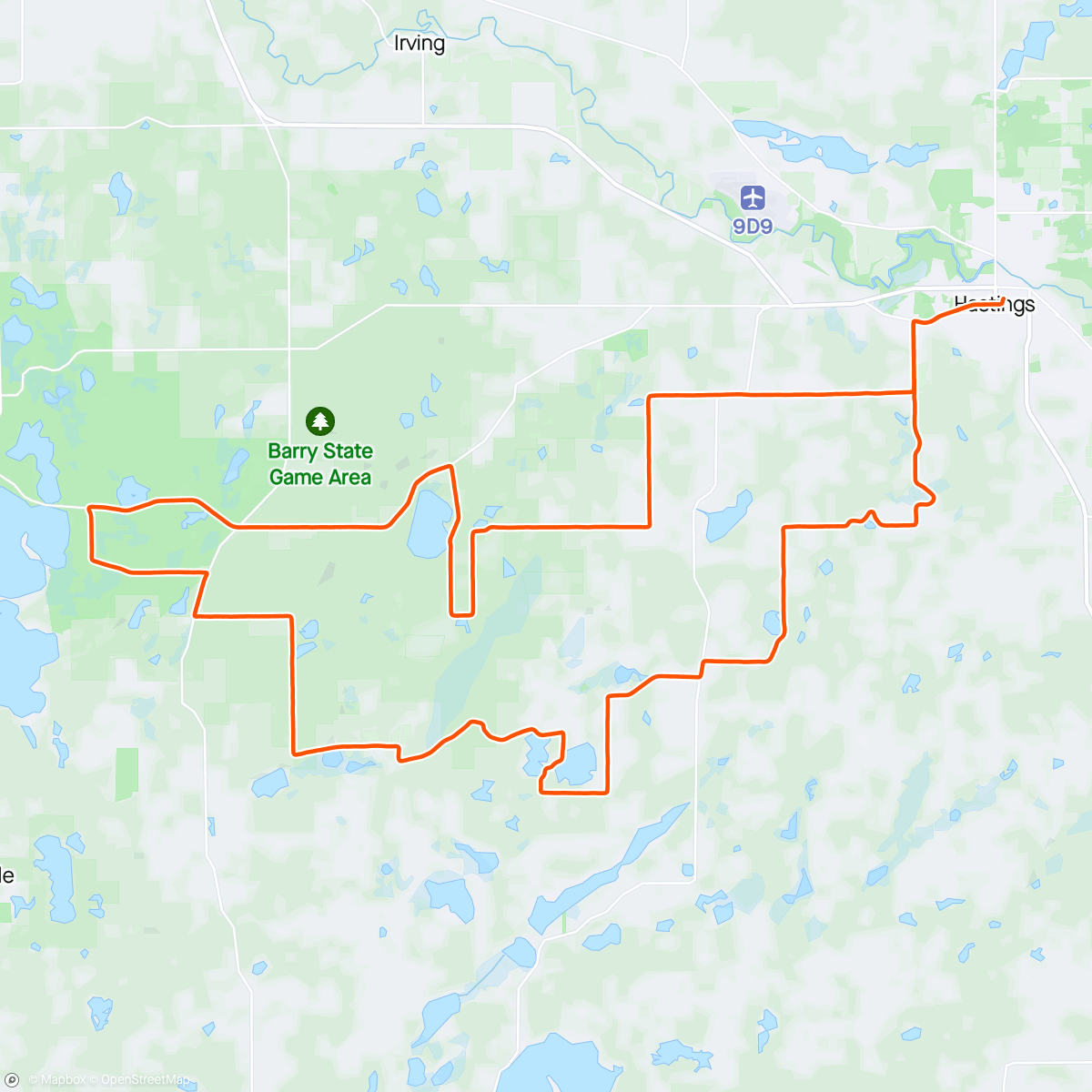 Map of the activity, BRX - First 23 Single Speed