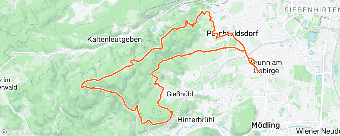 Map of the activity, Morning Mountain Bike Ride