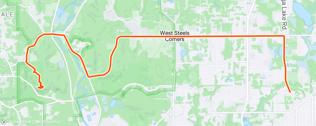 Map of the activity, Afternoon Hike