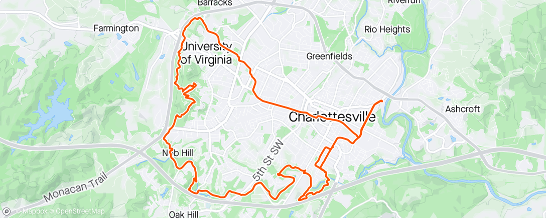Map of the activity, Bday pedals with the homies
