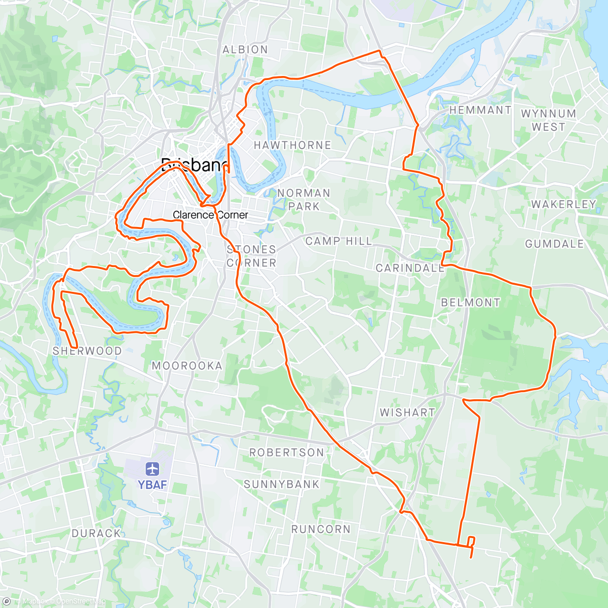 Map of the activity, River Loop mtb