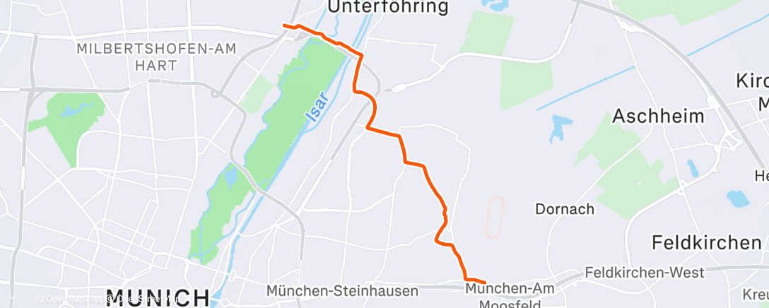 Map of the activity, Afternoon Ride