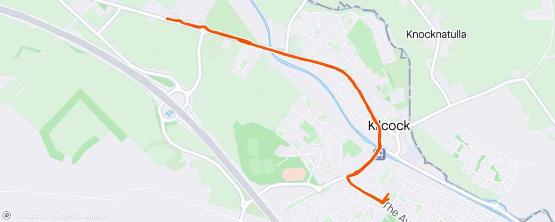Map of the activity, Cold morning jog