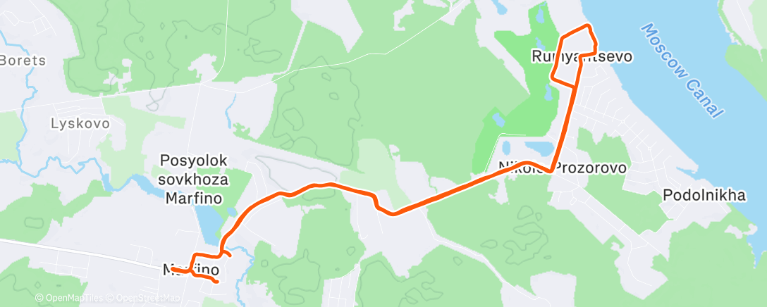 Карта физической активности (Morning Run)